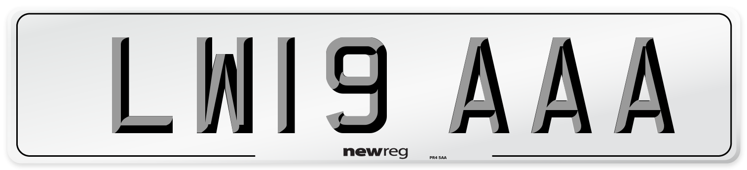 LW19 AAA Number Plate from New Reg